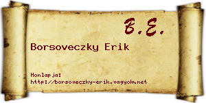 Borsoveczky Erik névjegykártya